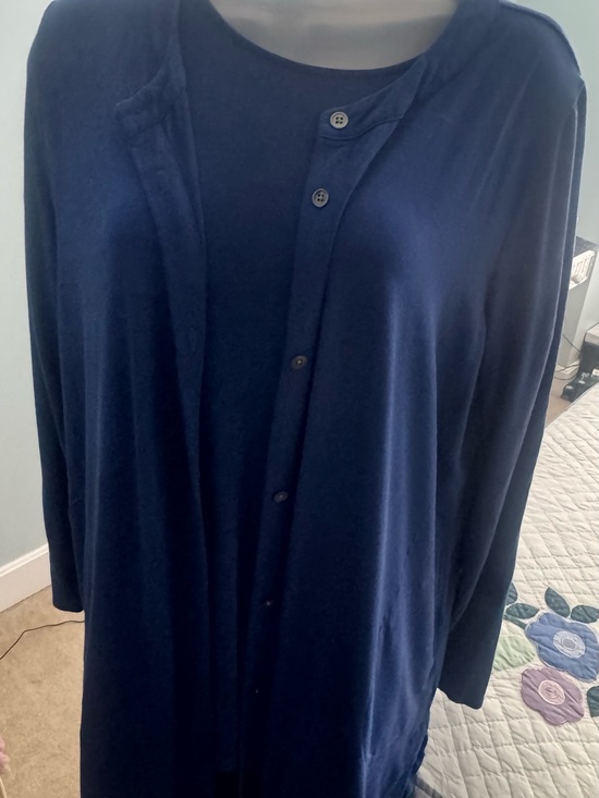 J. Jill Tops - J. Jill 2 piece cobalt blue and black tunic set